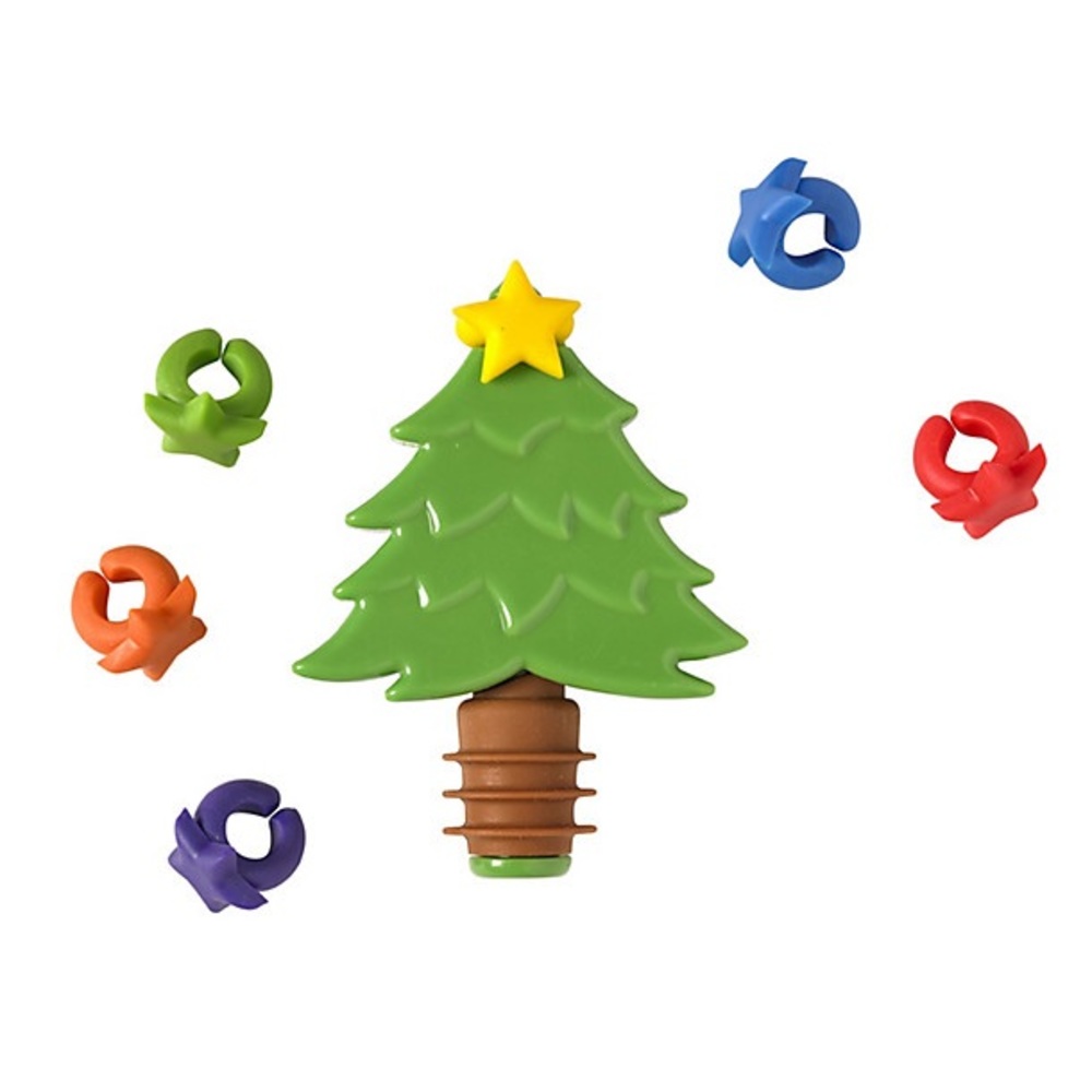 Christmas TreeπWine π· Bottle Topper & Charms Stocking Stuffer or Holiday Party - Picture 3 of 4